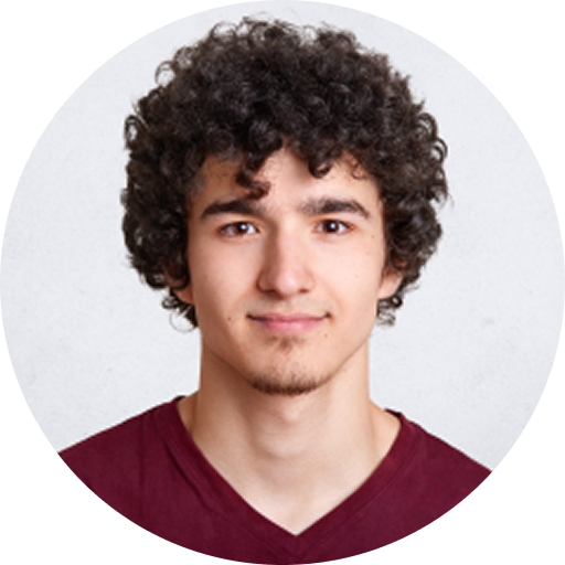 close up portrait curly handsome european male 1